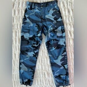 Vintage Y2K BlueCamouflage Women's Cargo Pants